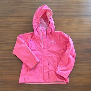 Columbia Kids Bright Pink Raincoat XXS 4/5